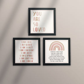 Motivational Wall Decor for Kids Frame Set of 3
