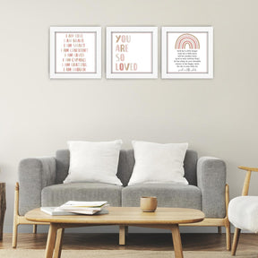 Motivational Wall Decor for Kids Frame Set of 3
