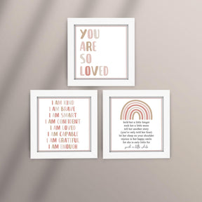 Motivational Wall Decor for Kids Frame Set of 3