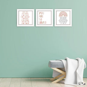 Motivational Wall Decor for Kids Frame Set of 3
