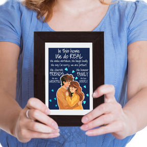 In This Home We do Real Wooden Photo Frame for Couple