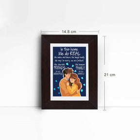 In This Home We do Real Wooden Photo Frame for Couple
