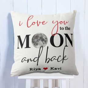 Customized I Love You To The Moon & Back Cushion for Valentine's Day