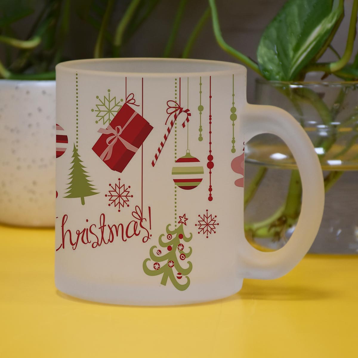 Merry Christmas Frosted Coffee Mug