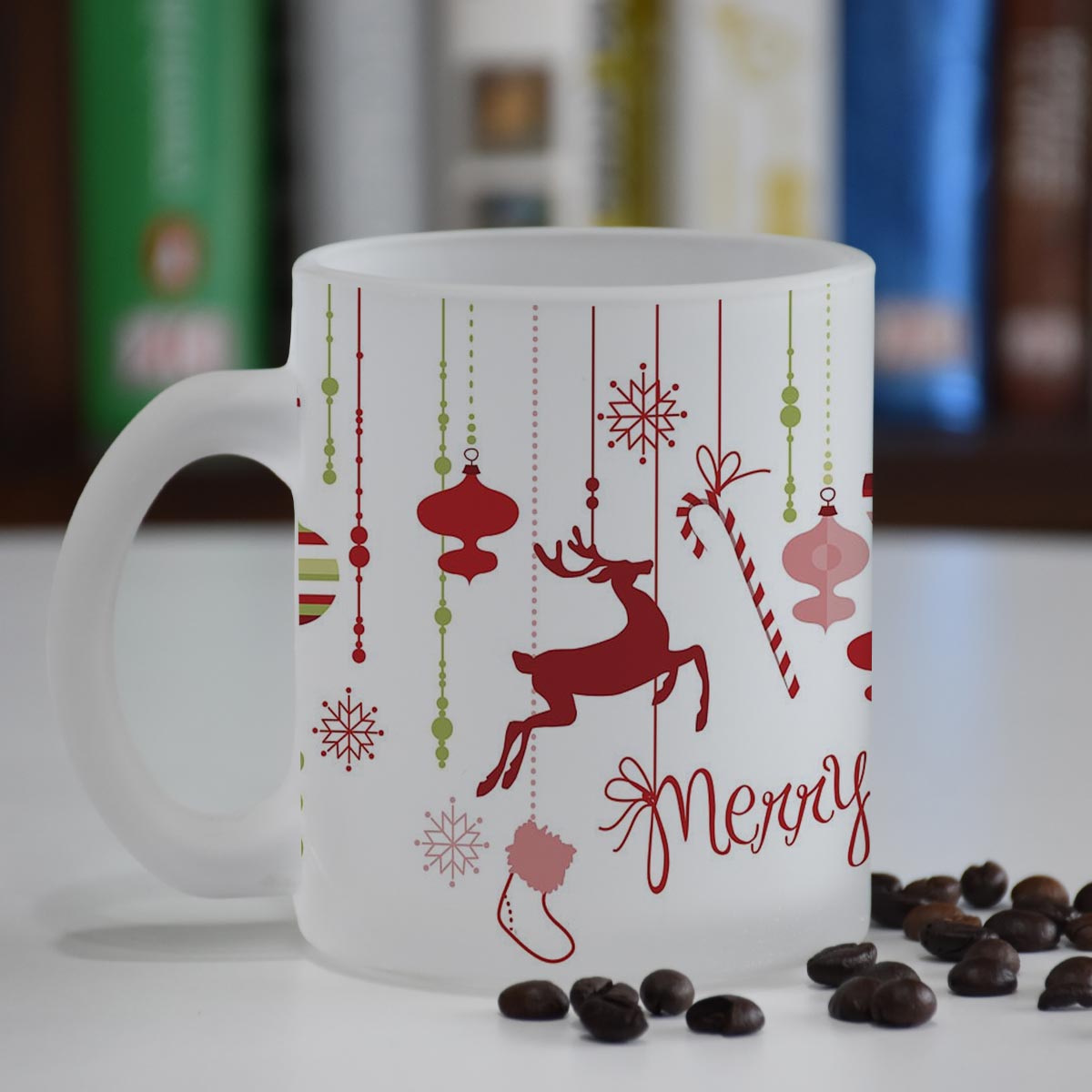 Merry Christmas Frosted Coffee Mug