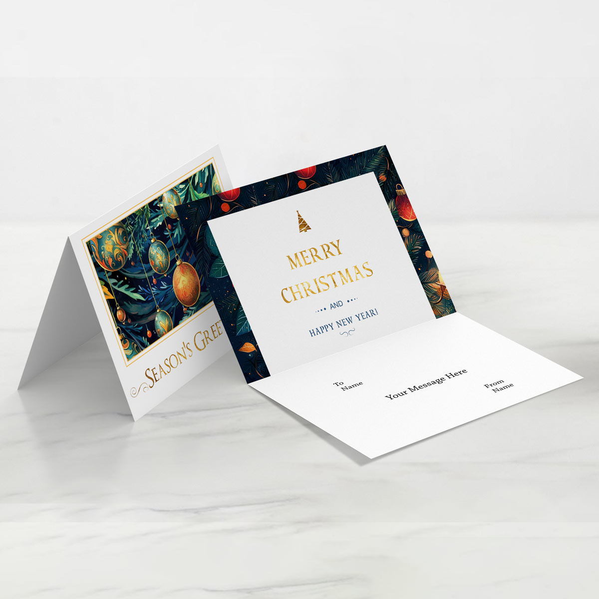 Personalized Season's Greetings Card Gift for Merry Christmas