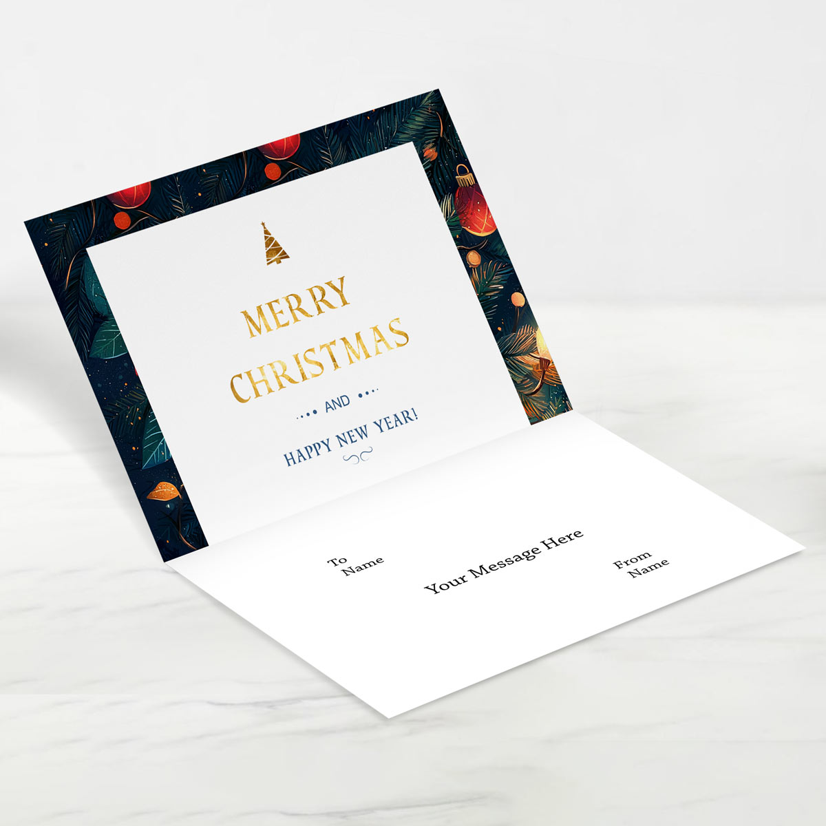 Personalized Season's Greetings Card Gift for Merry Christmas