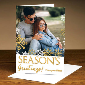 Personalized Season's Greetings Card With Name Gift for Merry Christmas