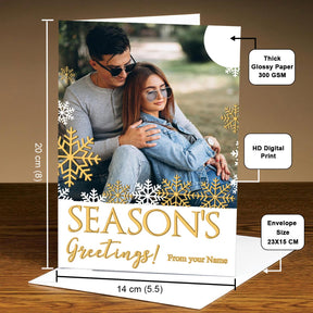 Personalized Season's Greetings Card With Name Gift for Merry Christmas