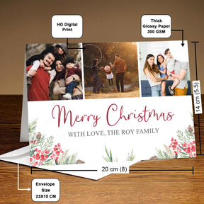 Personalized Photo Greeting Card Gift for Merry Christmas Wishing