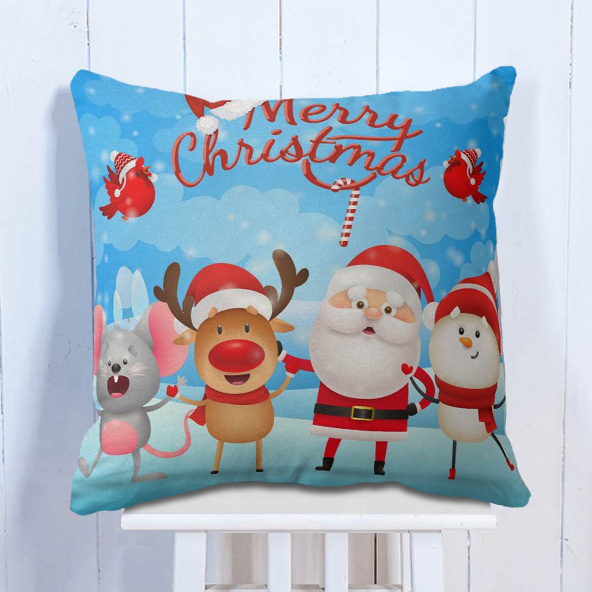 Merry Christmas Printed Cushion for Gift