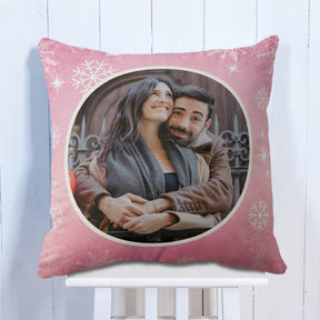 Personalized Photo Merry Christmas Cushion for Couple