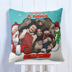 Personalized Merry X-Mas Cushion for Christmas