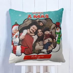 Personalized Merry X-Mas Cushion for Christmas