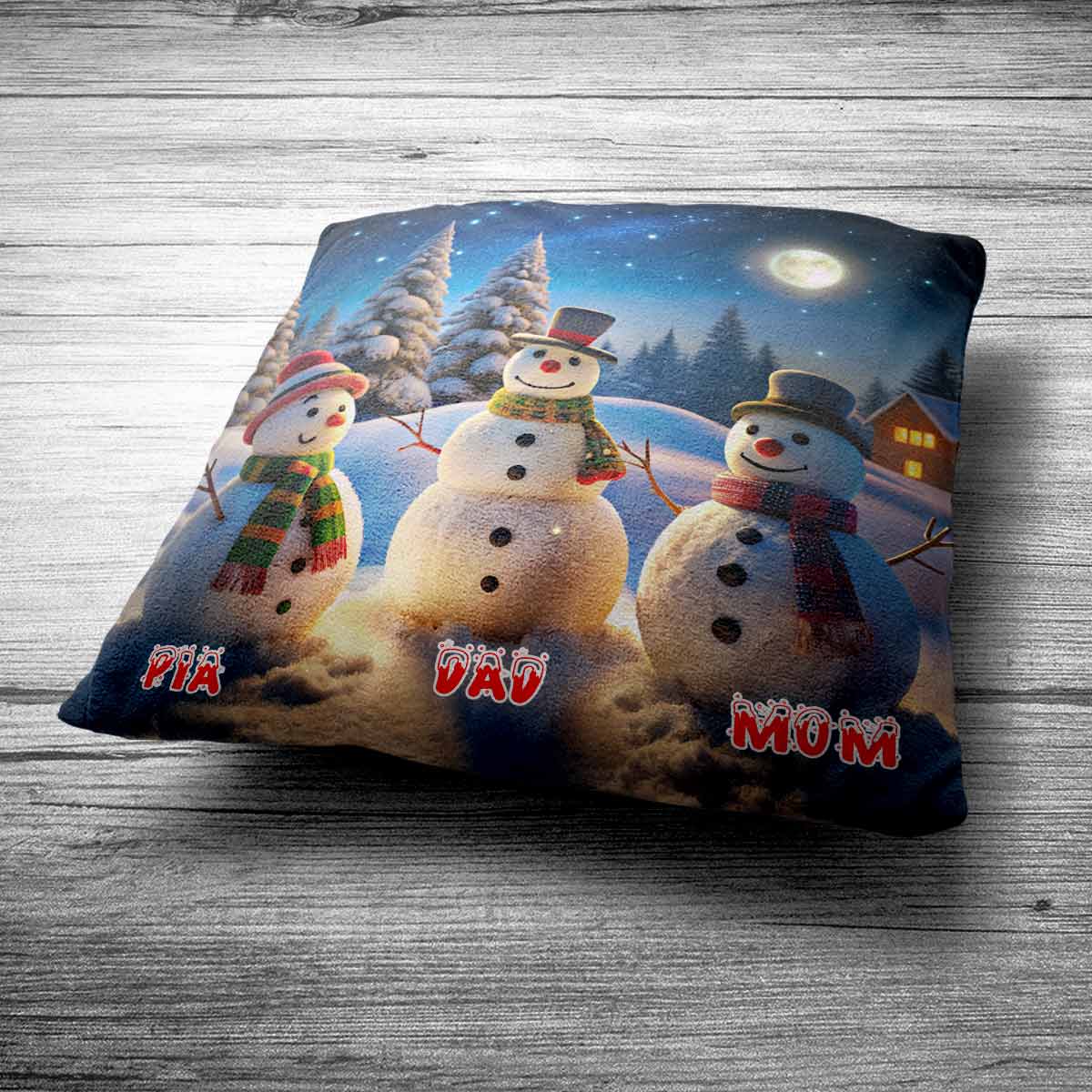 Customized Family Cushion for Merry Christmas Gift