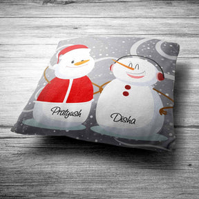 Personalized Santa and Child Cushion for Merry Christmas