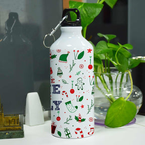 It's The Time To Be Jolly Printed Sipper Bottle for Merry Christmas