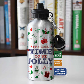 It's The Time To Be Jolly Printed Sipper Bottle for Merry Christmas