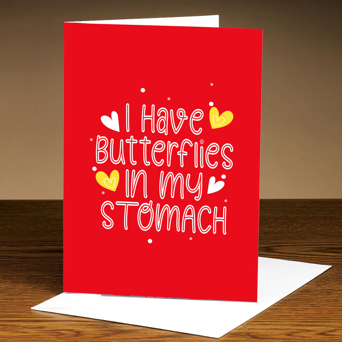 I Have Butterflies In My Stomach Greeting Card for Couple