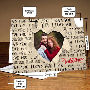 Personalised Happy Valentines Day Greeting Card for Couple