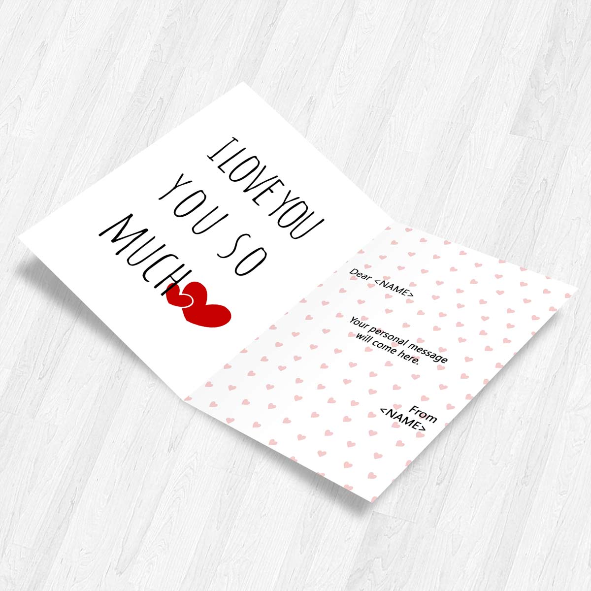 Customized Be Mine Greeting Card for Couple