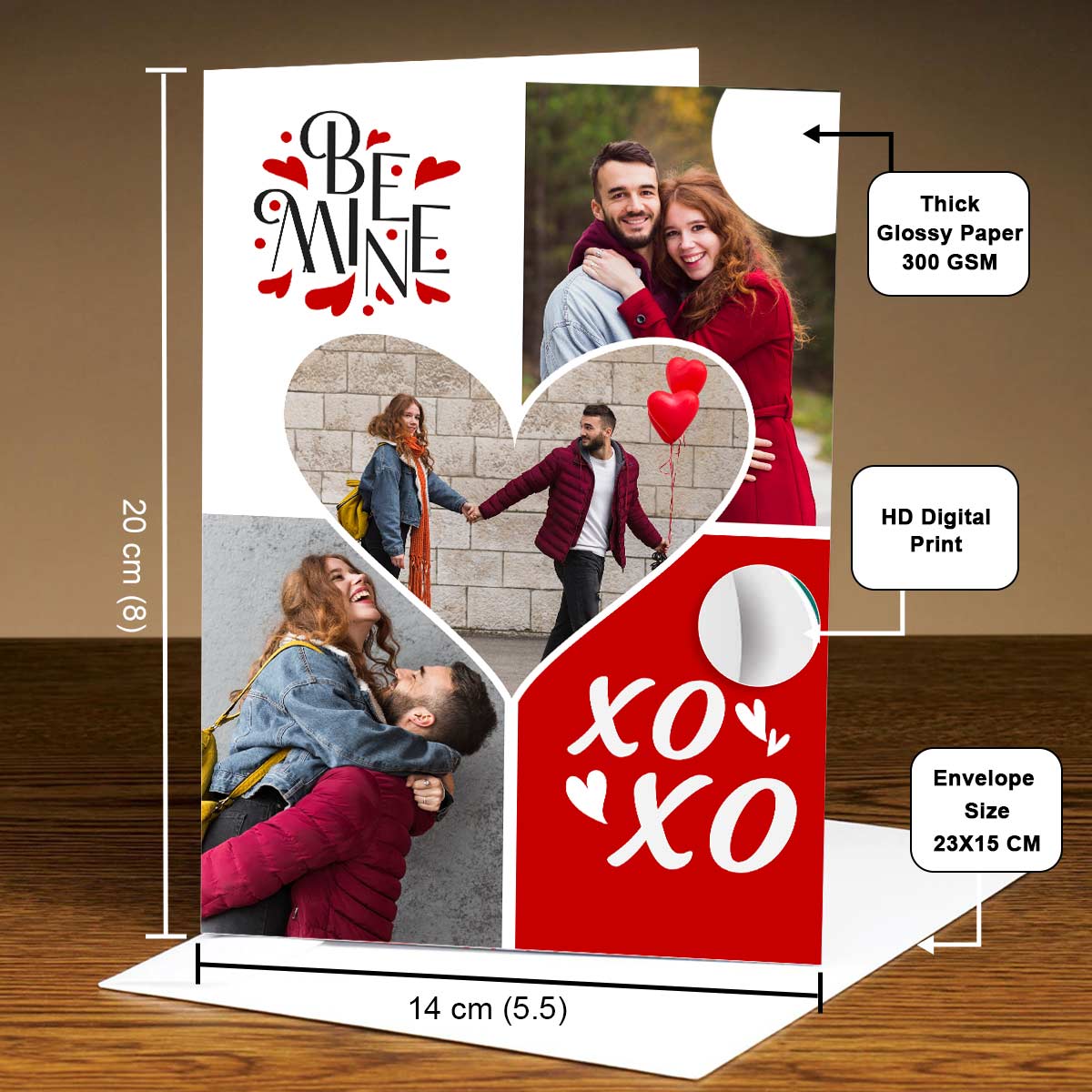 Customized Be Mine Greeting Card for Couple