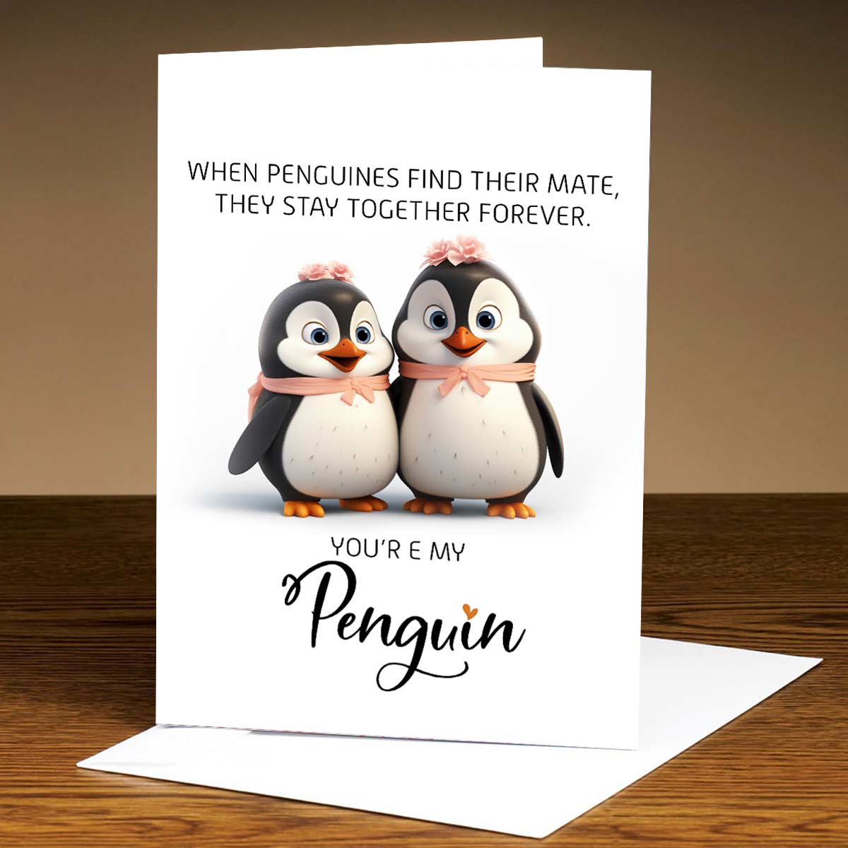 You Are My Penguin Greeting Card for Couple