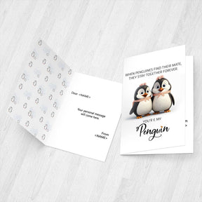 You Are My Penguin Greeting Card for Couple