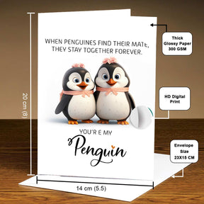 You Are My Penguin Greeting Card for Couple