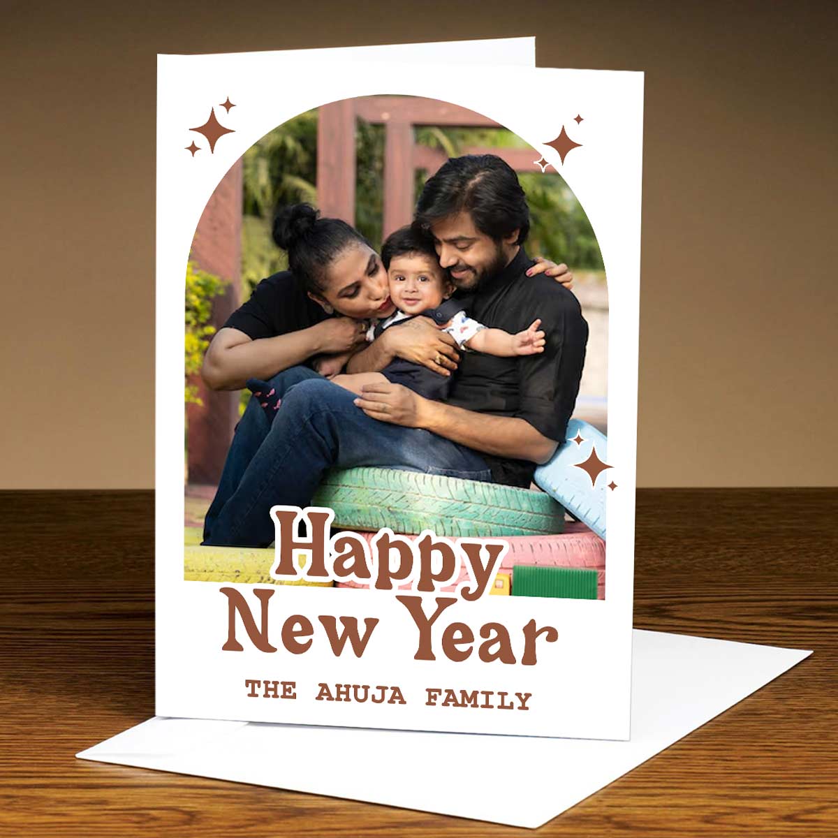 Customized Happy New Year Greeting Card for Family & Friends