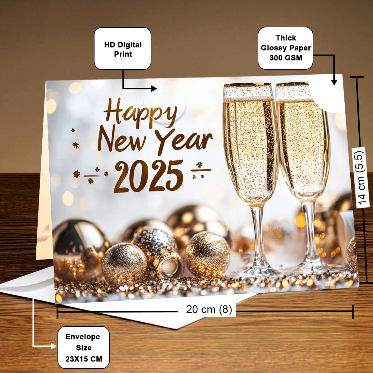 Happy New Year 2025 Greeting Card For New Year