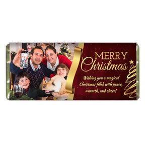 Personalized Merry Christmas Wishes Chocolate Bar for Xmas