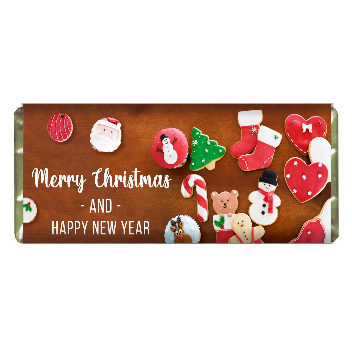 Customized Merry Christmas & Happy New Year Chocolate Bar