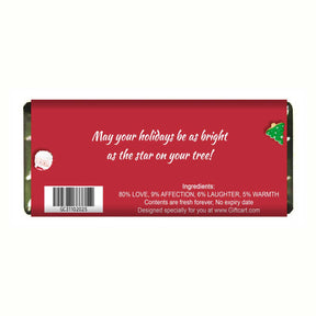 Customized Merry Christmas & Happy New Year Chocolate Bar