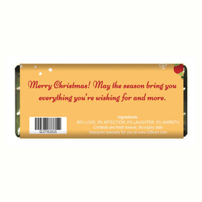 Merry Christmas Wishes Chocolate Bar