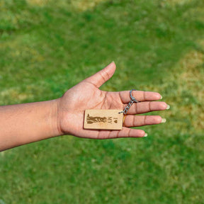 Love My Dog Engraved Wooden Keychain