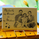 Customized My Family My Strength Engraved Wooden Photo Frame