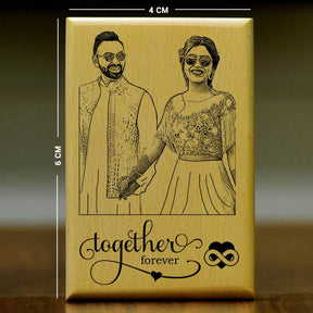 Customized Together Forever Engraved Wooden Photo Frame for Couple, BF, GF