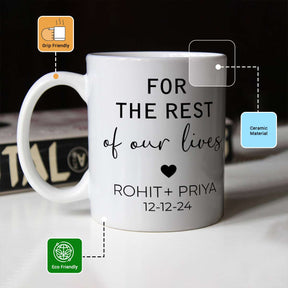 Personalized Set of 2 Let's Have Coffee With Name Coffee Mug Gift For Couple