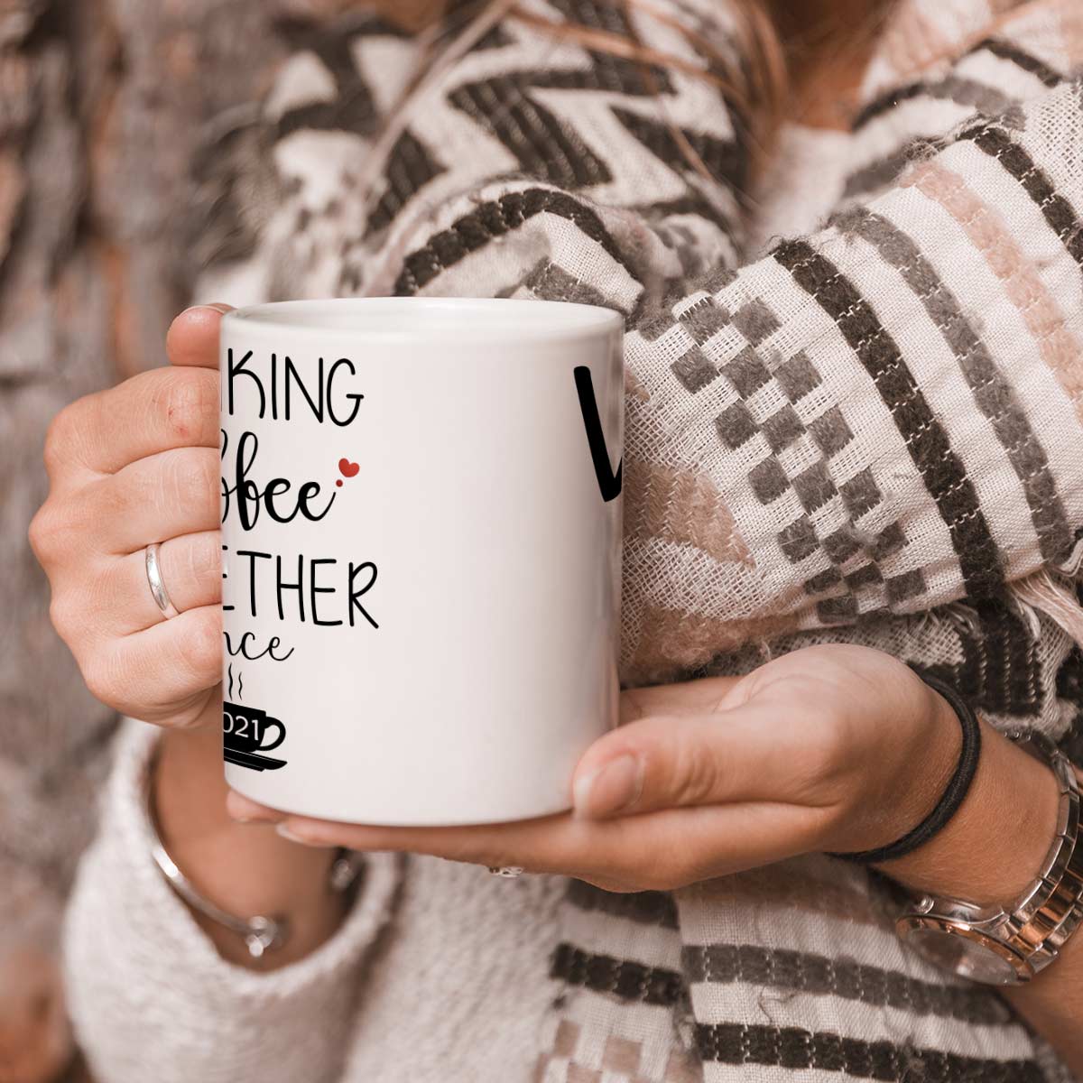 Personalized Name Printed Frosted Coffee Mug For Valentine's Day