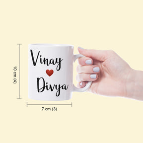 Personalized Name Printed Frosted Coffee Mug For Valentine's Day