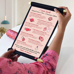 Personalized Seven Vows Of Love Scroll For Valentine's Day