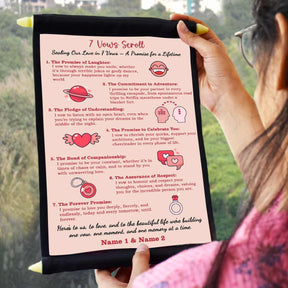 Personalized Seven Vows Of Love Scroll For Valentine's Day