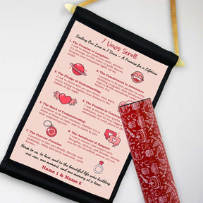 Personalized Seven Vows Of Love Scroll For Valentine's Day