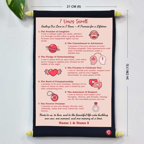 Personalized Seven Vows Of Love Scroll For Valentine's Day