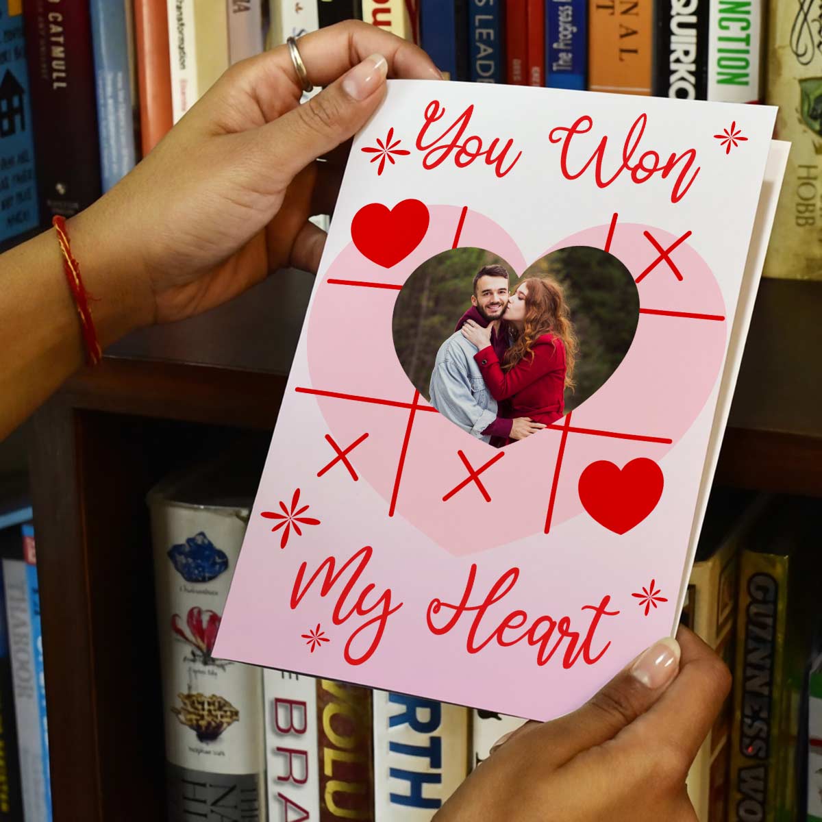 You Won My Heart Personalized Photo Greeting Card For Valentine's Day