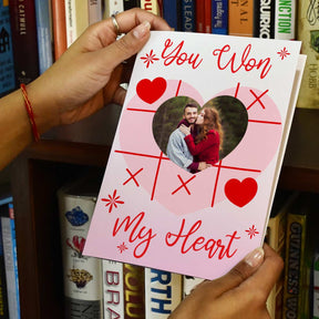 You Won My Heart Personalized Photo Greeting Card For Valentine's Day
