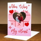 You Won My Heart Personalized Photo Greeting Card For Valentine's Day