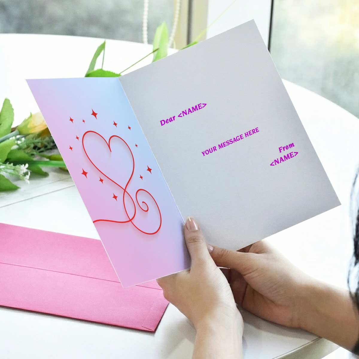 Personalized Love You Photo Greeting Card For Valentine's Day