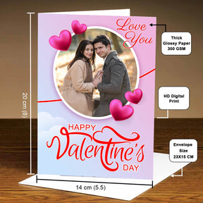 Personalized Love You Photo Greeting Card For Valentine's Day